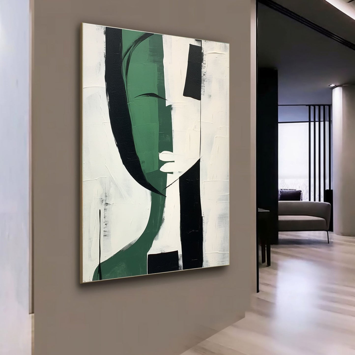 Contemporary Minimalist Abstract Figure Painting JC0004 - Viral Wall Art