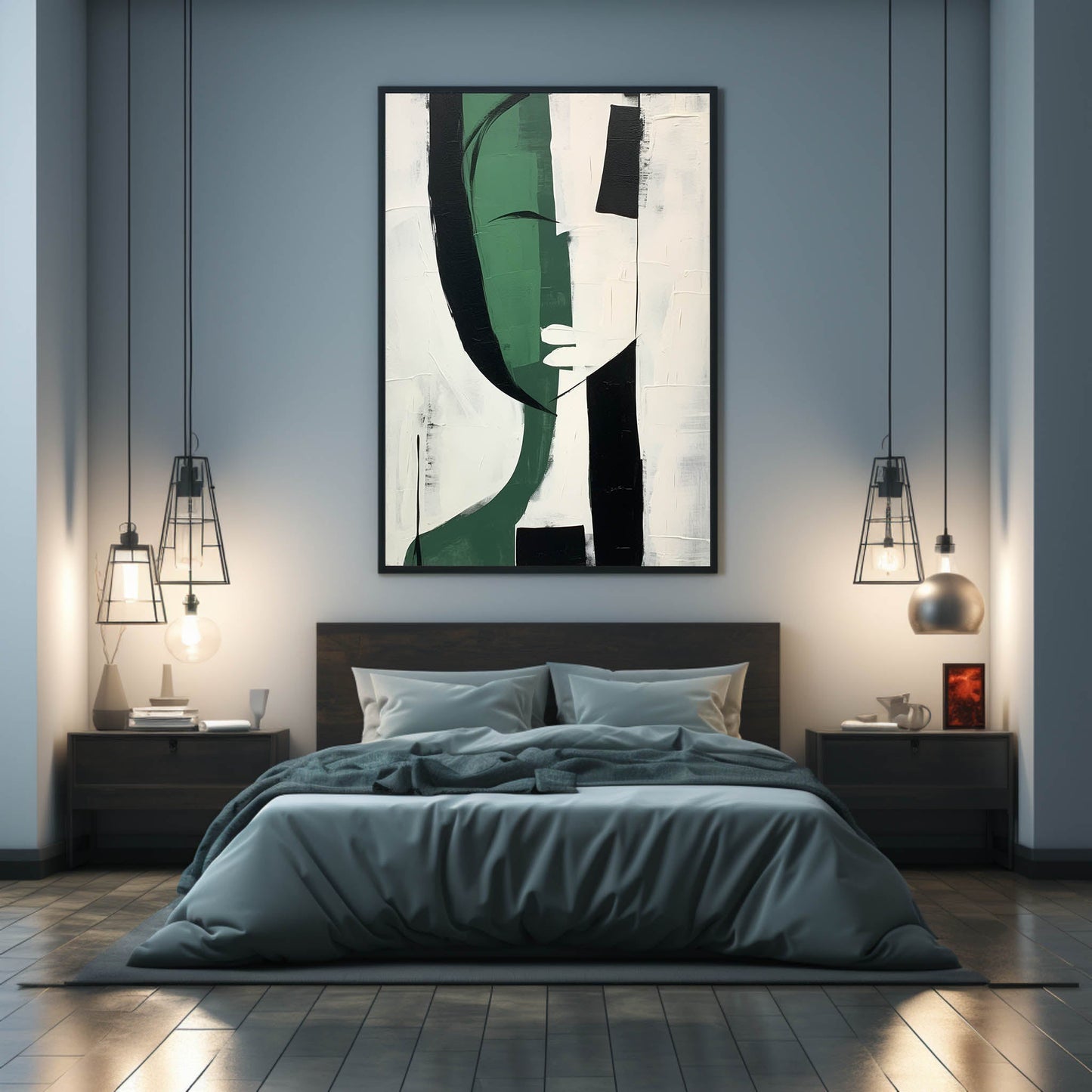 Contemporary Minimalist Abstract Figure Painting JC0004 - Viral Wall Art