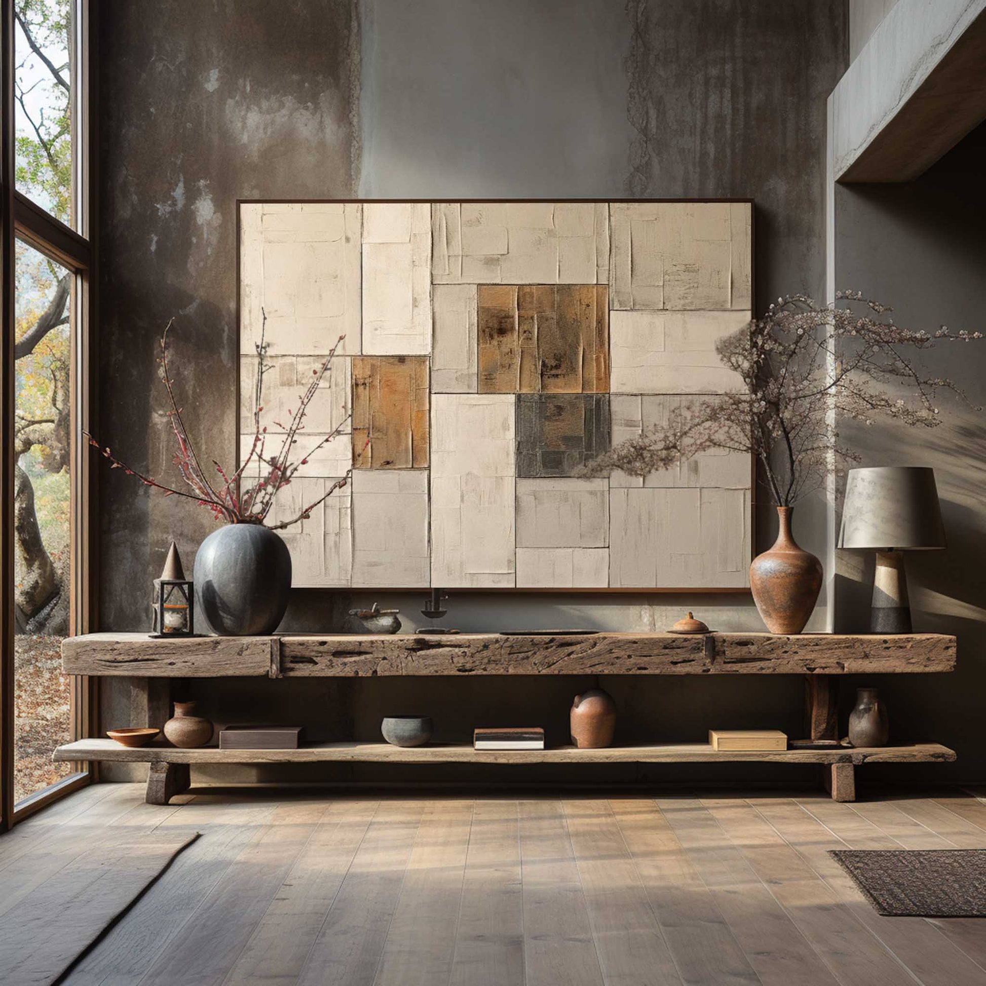 Wabi - Sabi Minimalist Canvas Painting EC0017 - Viral Wall Art
