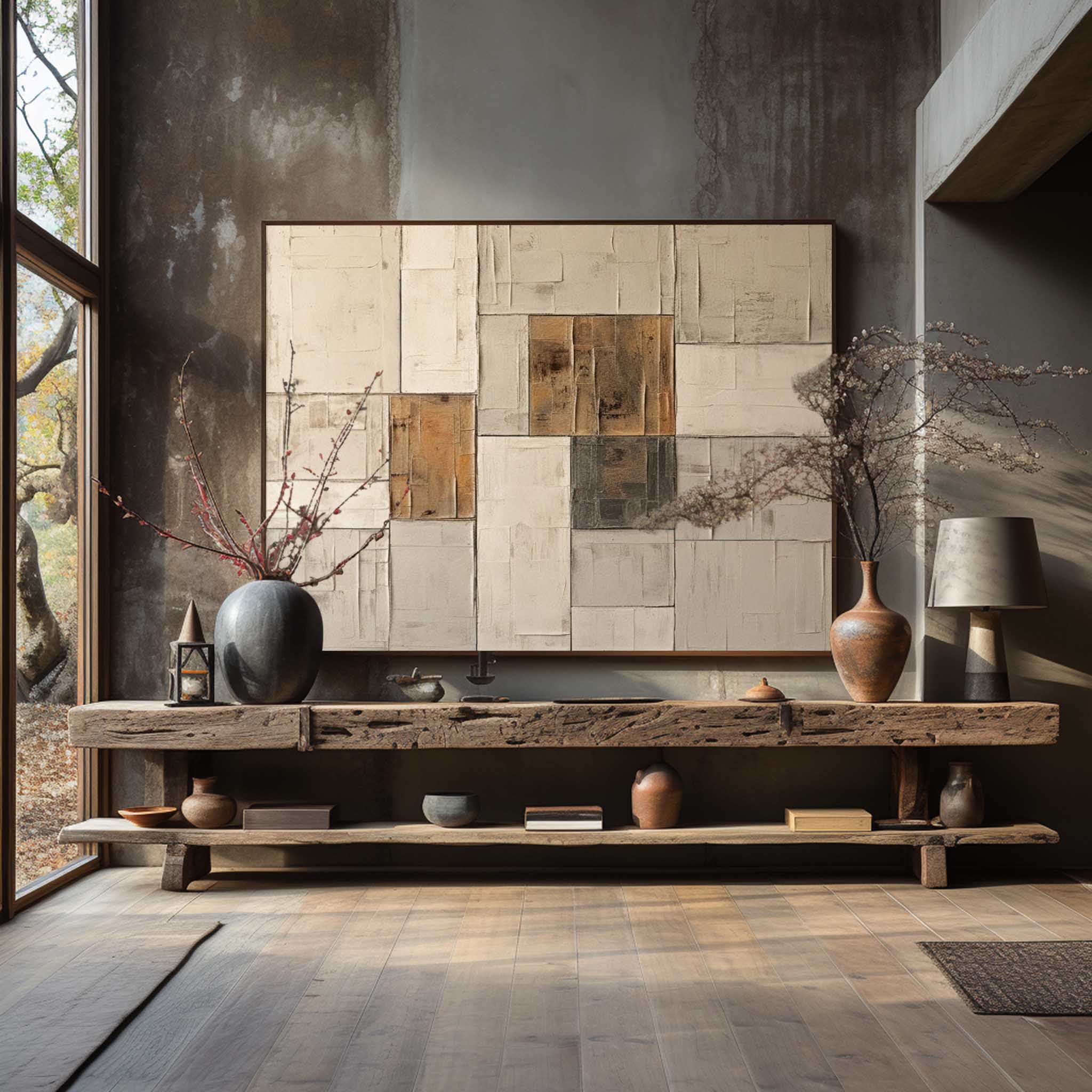 Wabi - Sabi Minimalist Canvas Painting EC0017 - Viral Wall Art