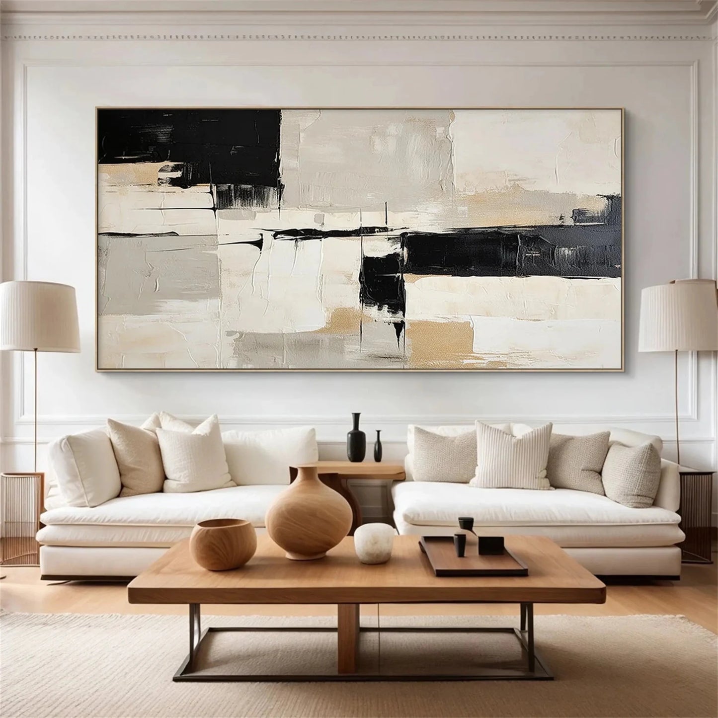 Heavy Texture Neutral Canvas Wall Art JC0065 - Viral Wall Art