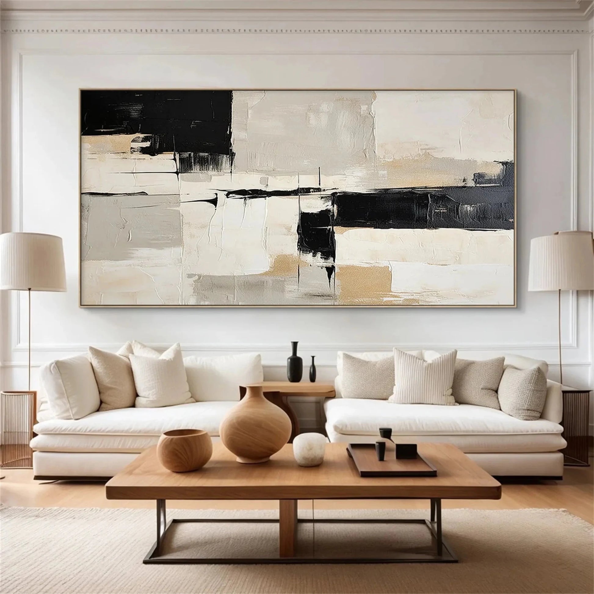 Heavy Texture Neutral Canvas Wall Art JC0065 - Viral Wall Art