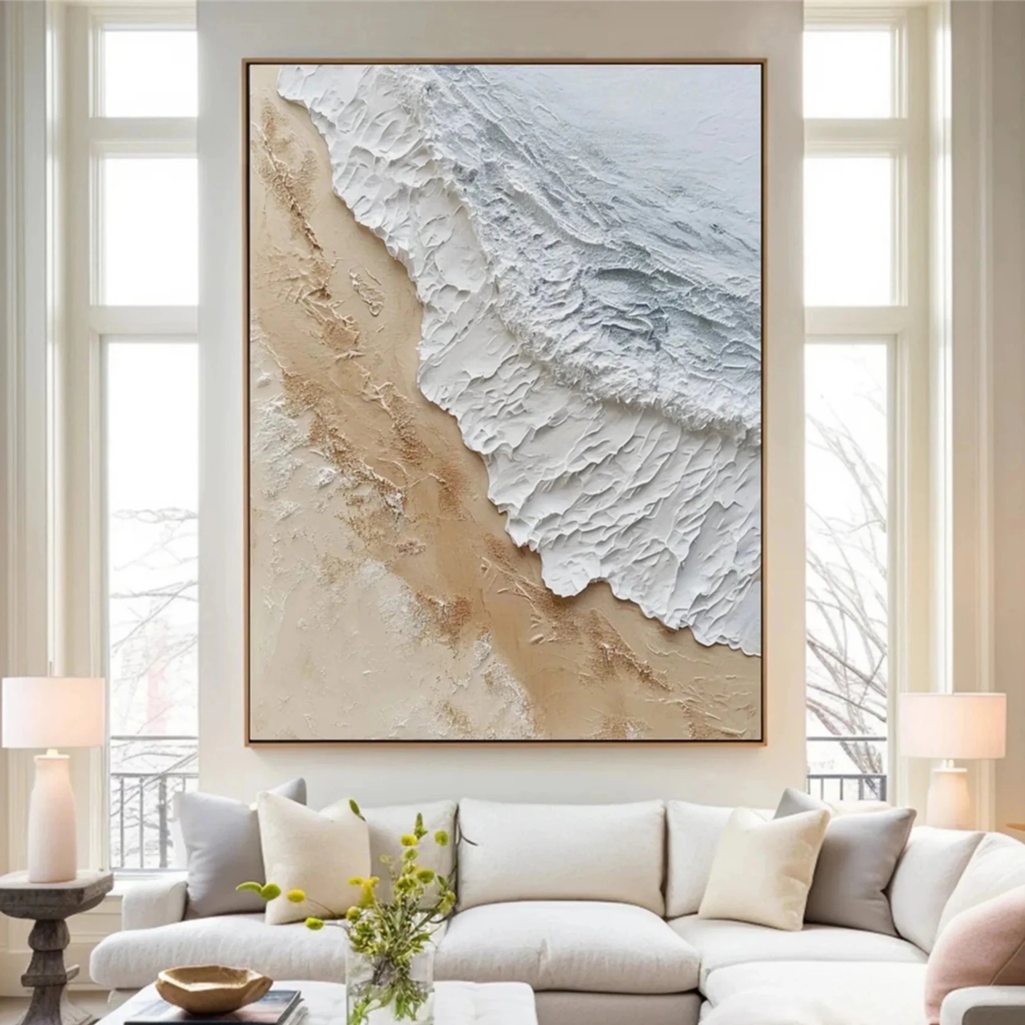 3D Heavy Texture Ocean Wave Oil Painting CZ0090 - Viral Wall Art