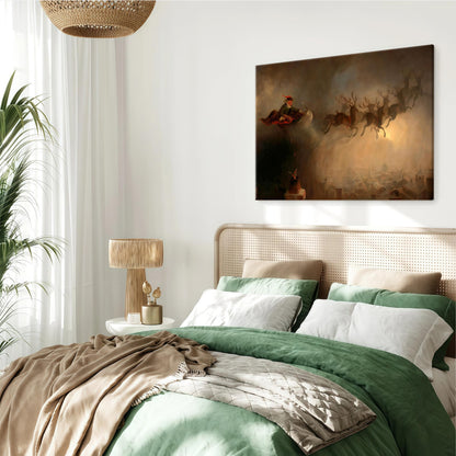 Dark Academia Santa Sleigh Poster