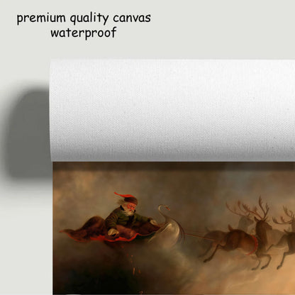 Dark Academia Santa Sleigh Poster
