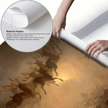 Dark Academia Santa Sleigh Poster