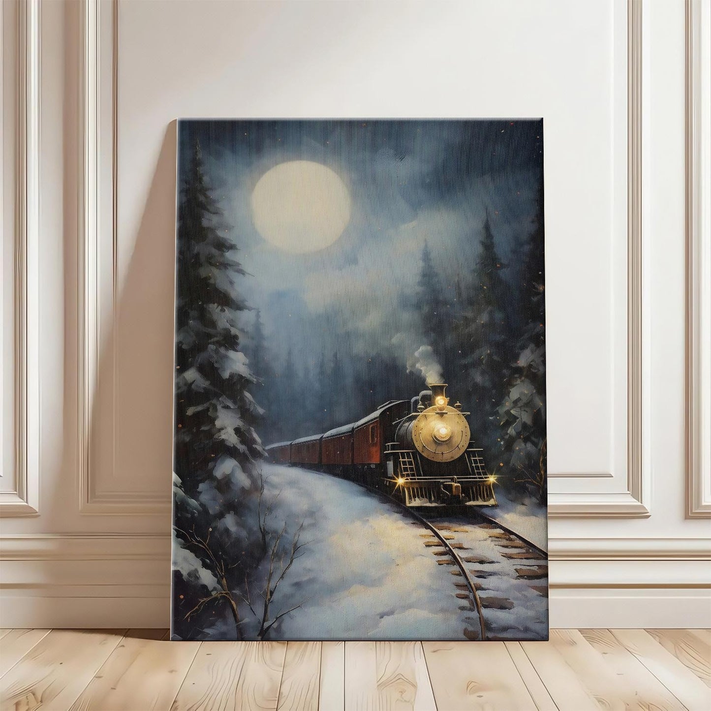 North Pole Express Vintage Train Poster