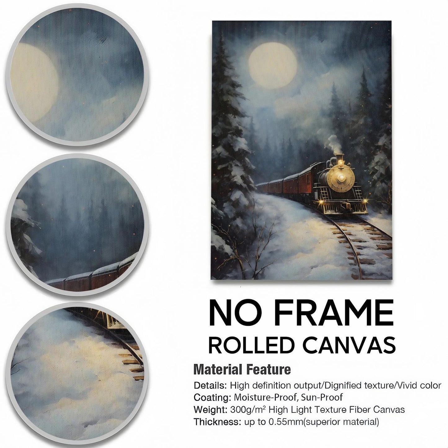 North Pole Express Vintage Train Poster