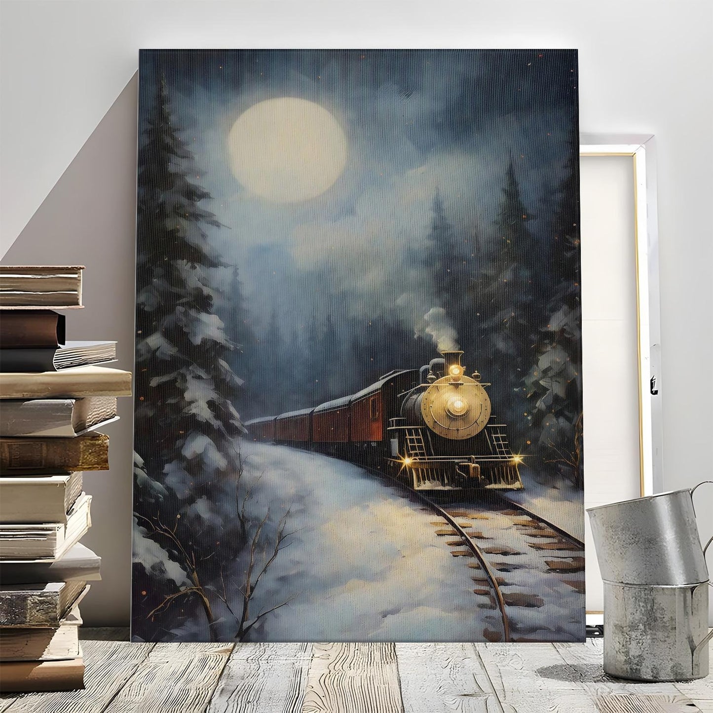 North Pole Express Vintage Train Poster