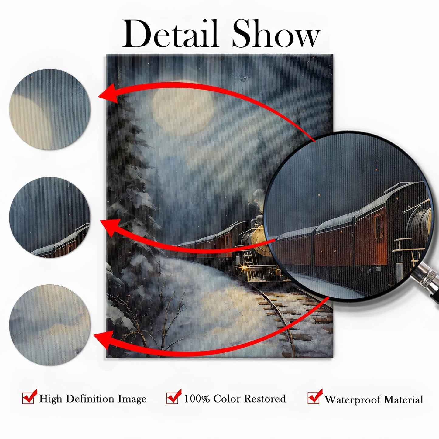 North Pole Express Vintage Train Poster