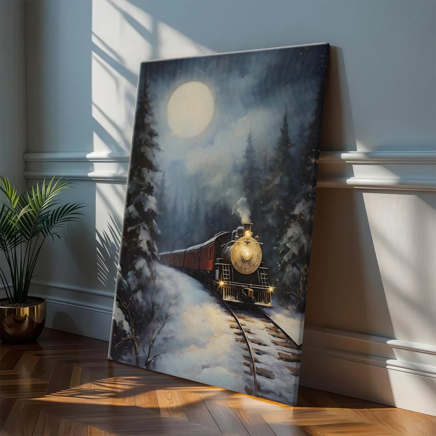 North Pole Express Vintage Train Poster