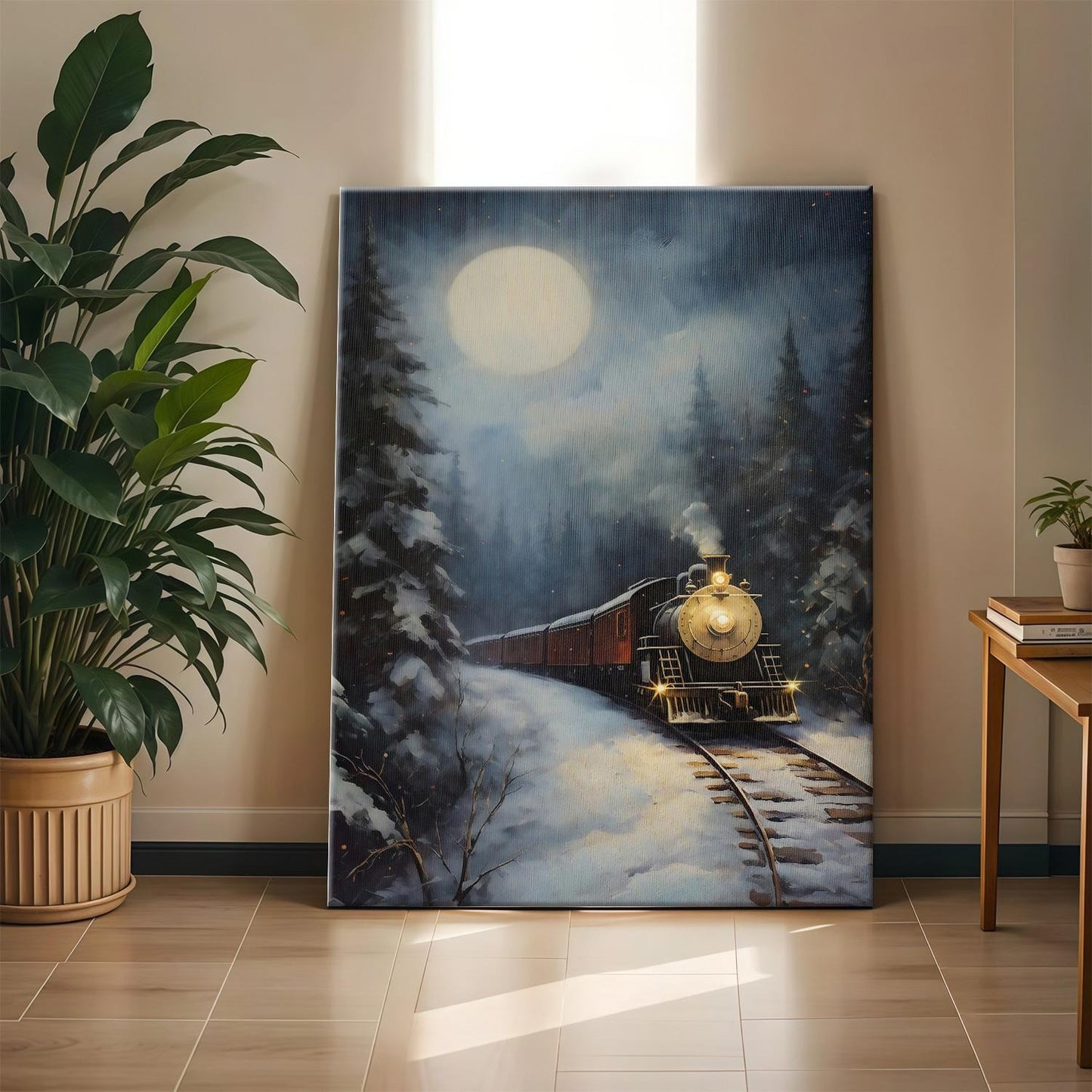 North Pole Express Vintage Train Poster