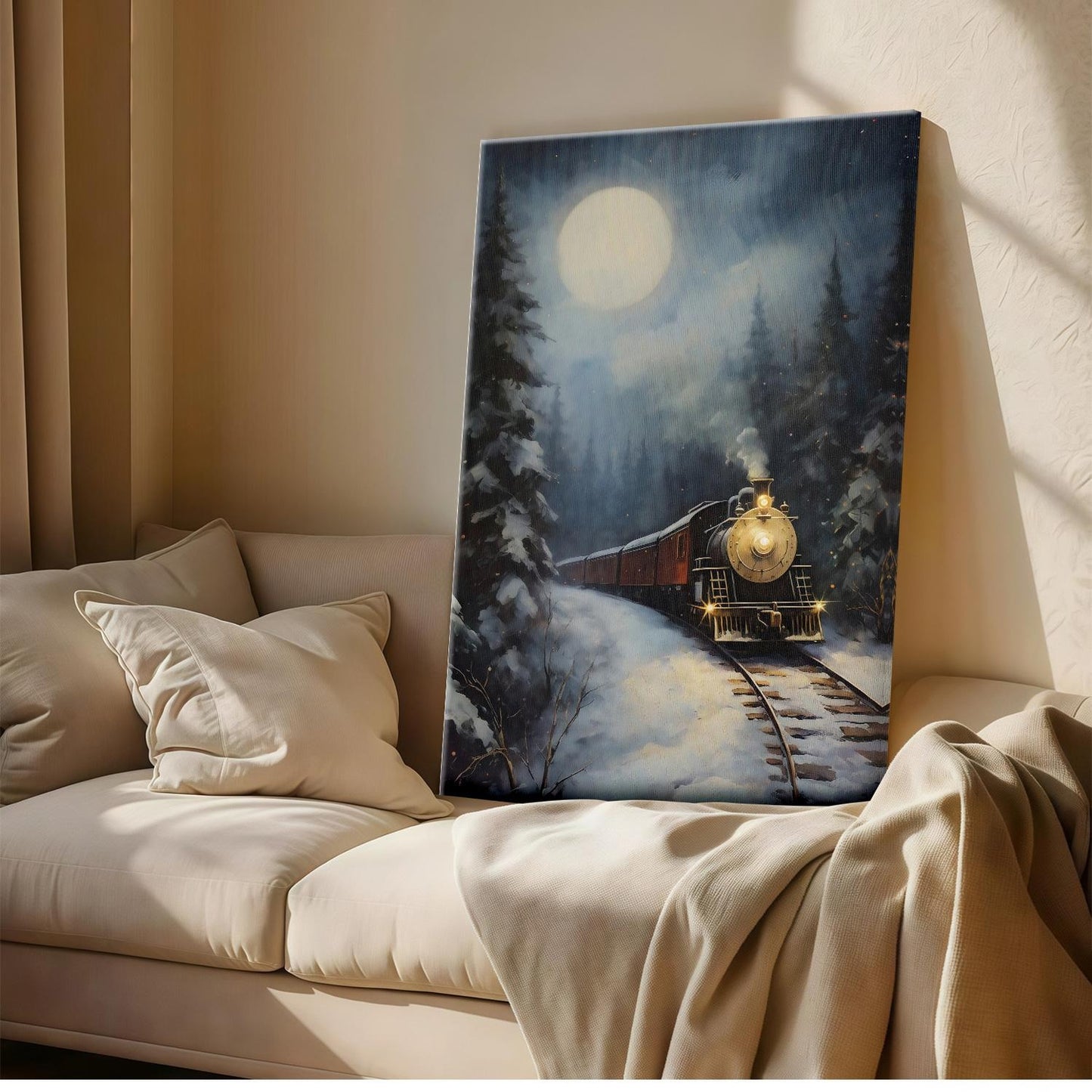 North Pole Express Vintage Train Poster