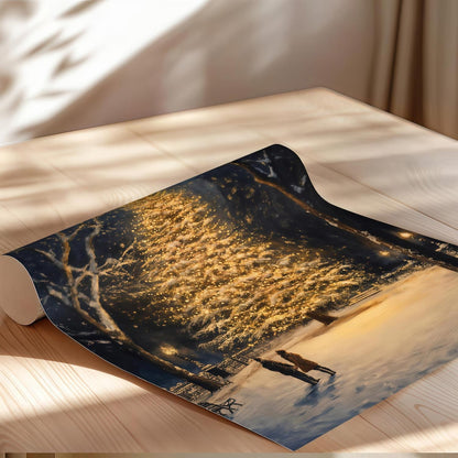 Nostalgic Christmas Train Art Print