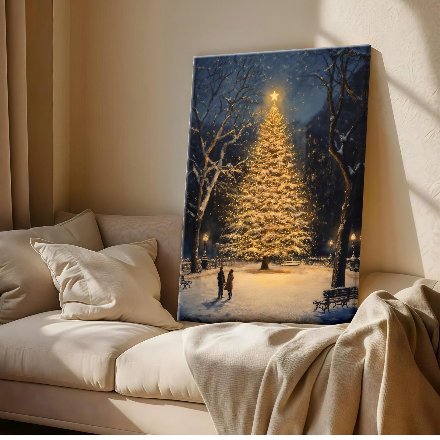 Nostalgic Christmas Train Art Print