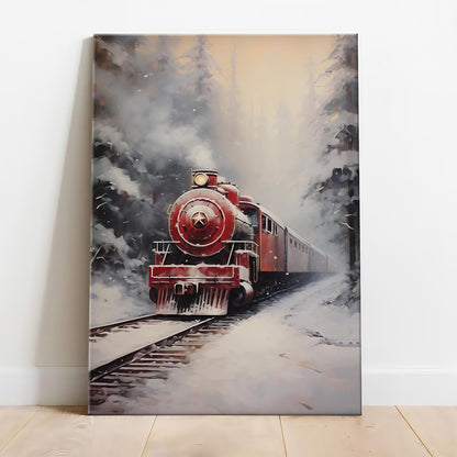 Vintage North Pole Express Train Poster