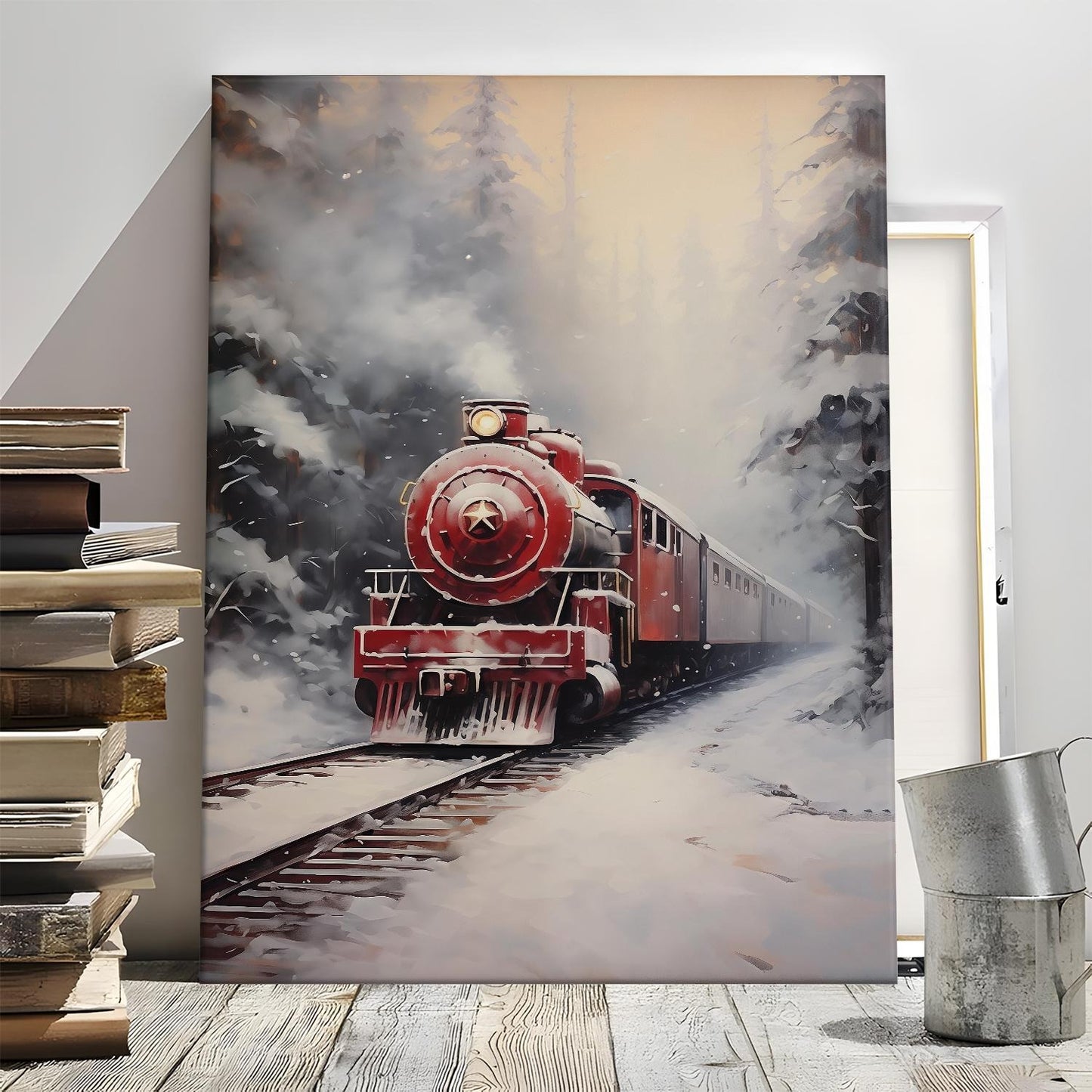 Vintage North Pole Express Train Poster