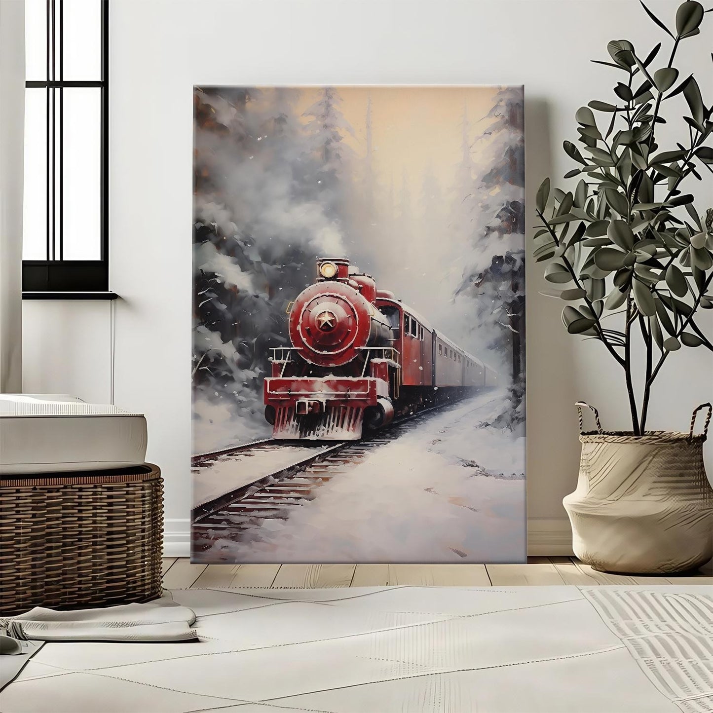 Vintage North Pole Express Train Poster