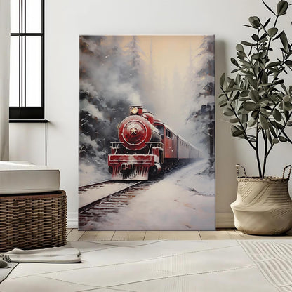 Vintage North Pole Express Train Poster