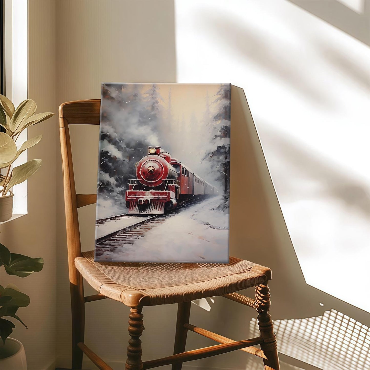 Vintage North Pole Express Train Poster