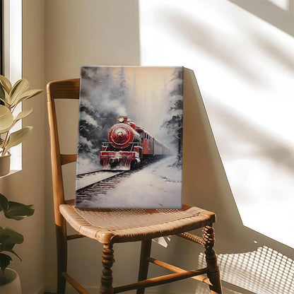 Vintage North Pole Express Train Poster