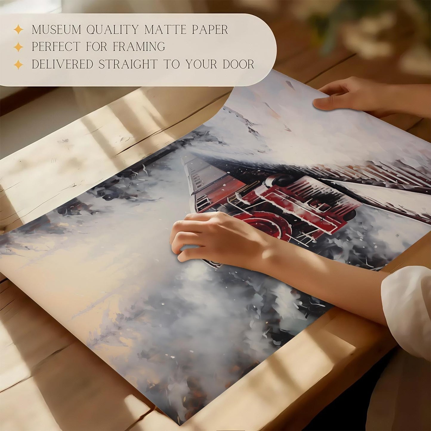 Vintage North Pole Express Train Poster