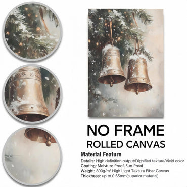 Farmhouse Snowy Bells Wall Art