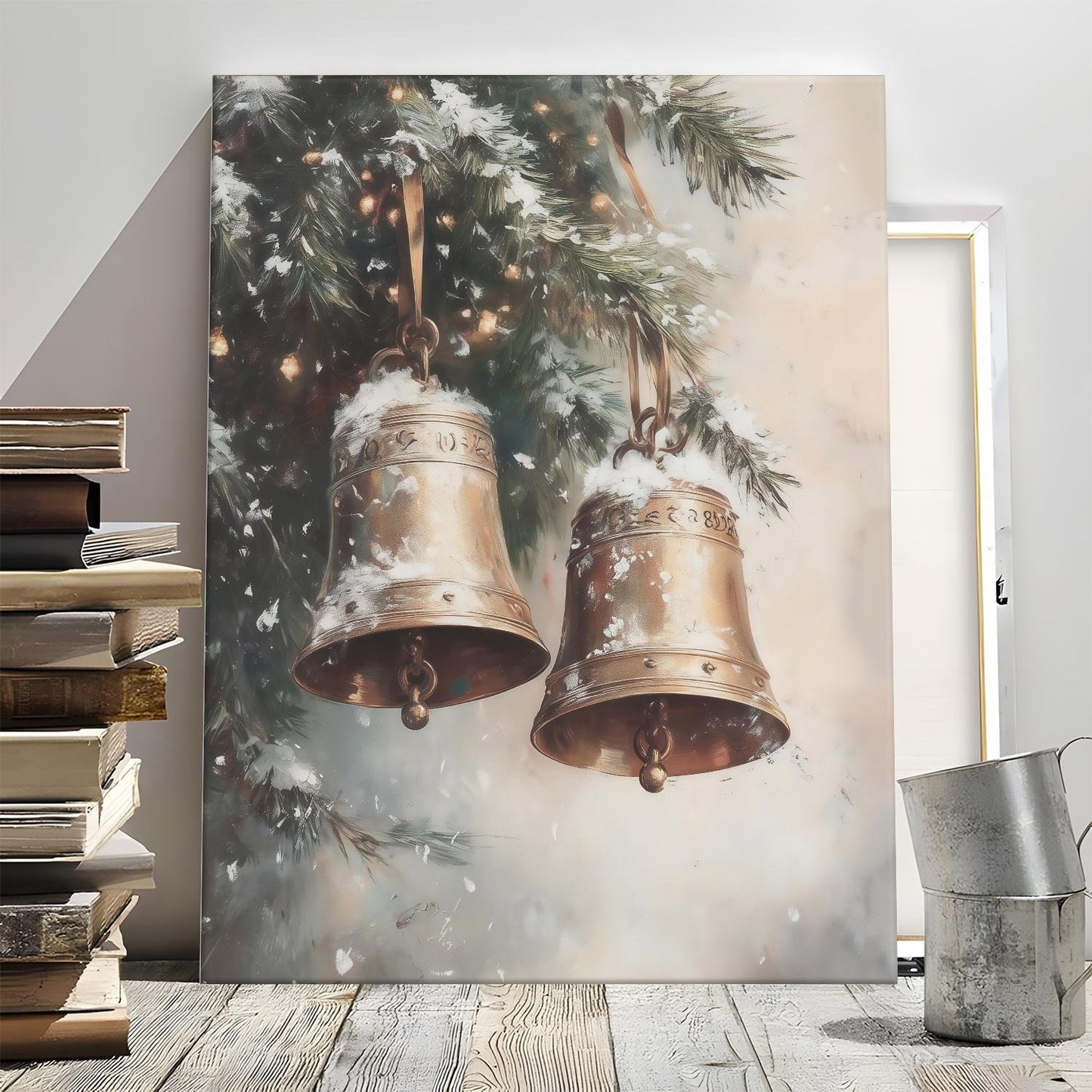 Farmhouse Snowy Bells Wall Art