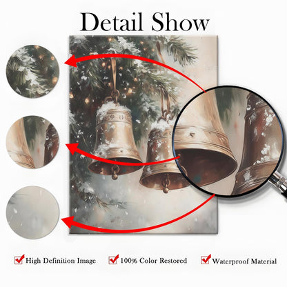 Farmhouse Snowy Bells Wall Art