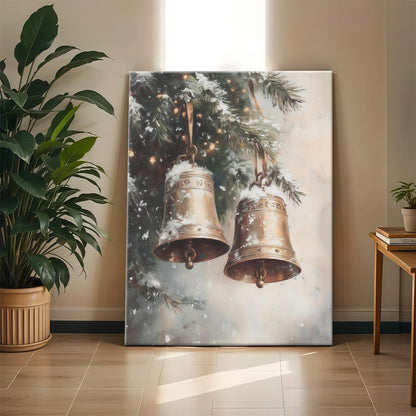 Farmhouse Snowy Bells Wall Art