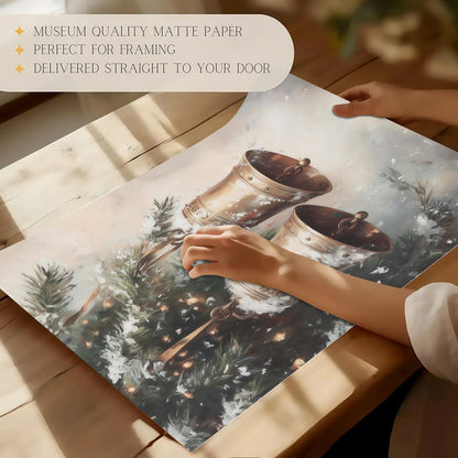 Farmhouse Snowy Bells Wall Art