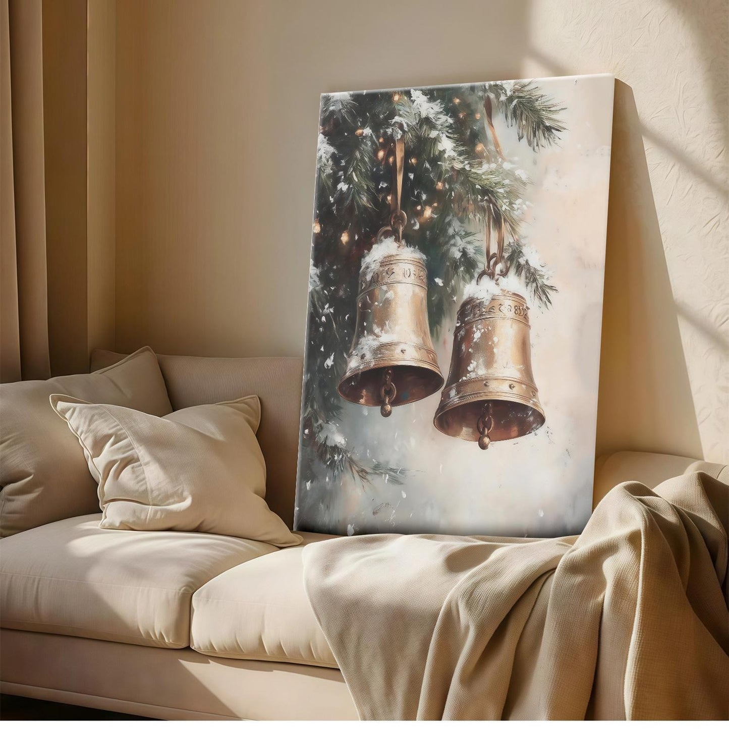 Farmhouse Snowy Bells Wall Art