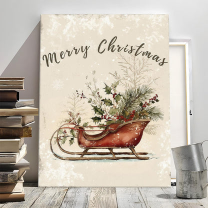 Rustic Christmas Sleigh Wall Art