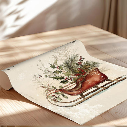 Rustic Christmas Sleigh Wall Art