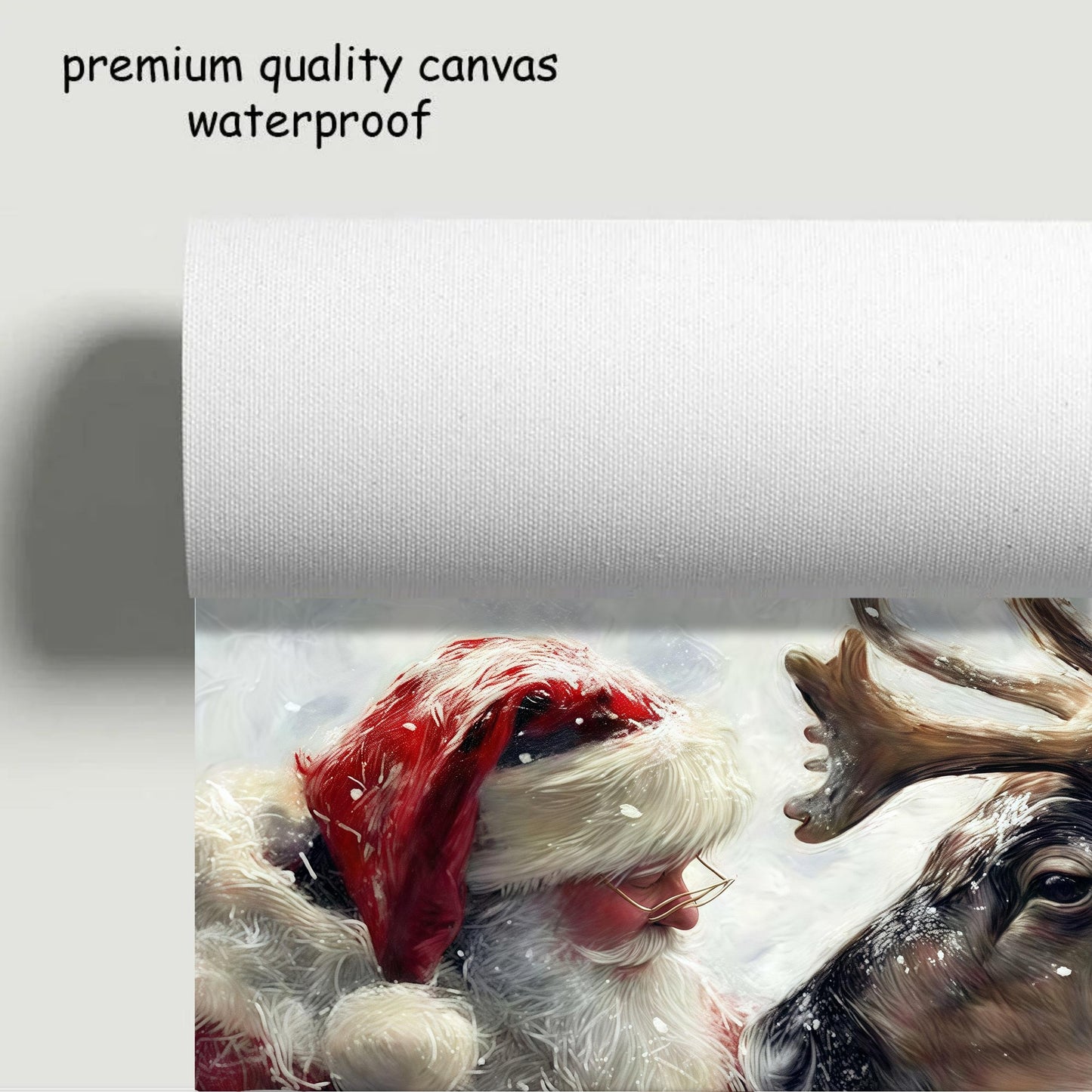 Santa & Reindeer Farmhouse Wall Art