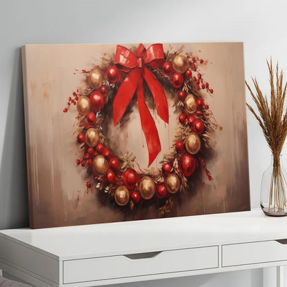 Nochebuena Christmas Wreath Poster