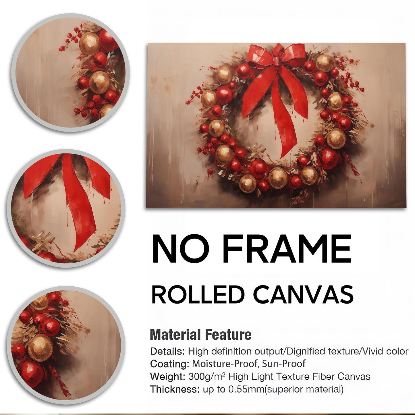 Nochebuena Christmas Wreath Poster