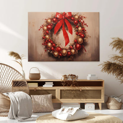 Nochebuena Christmas Wreath Poster
