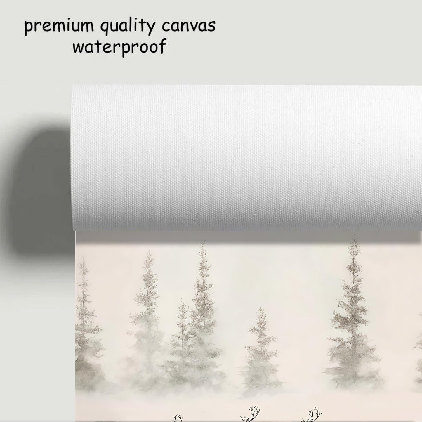 Minimalist Reindeer Sleigh Poster