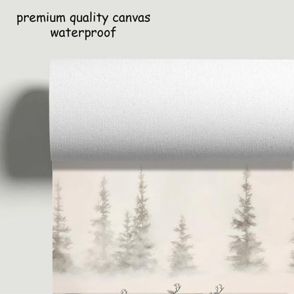 Minimalist Reindeer Sleigh Poster