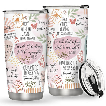Bible Verse Floral 20oz Tumbler