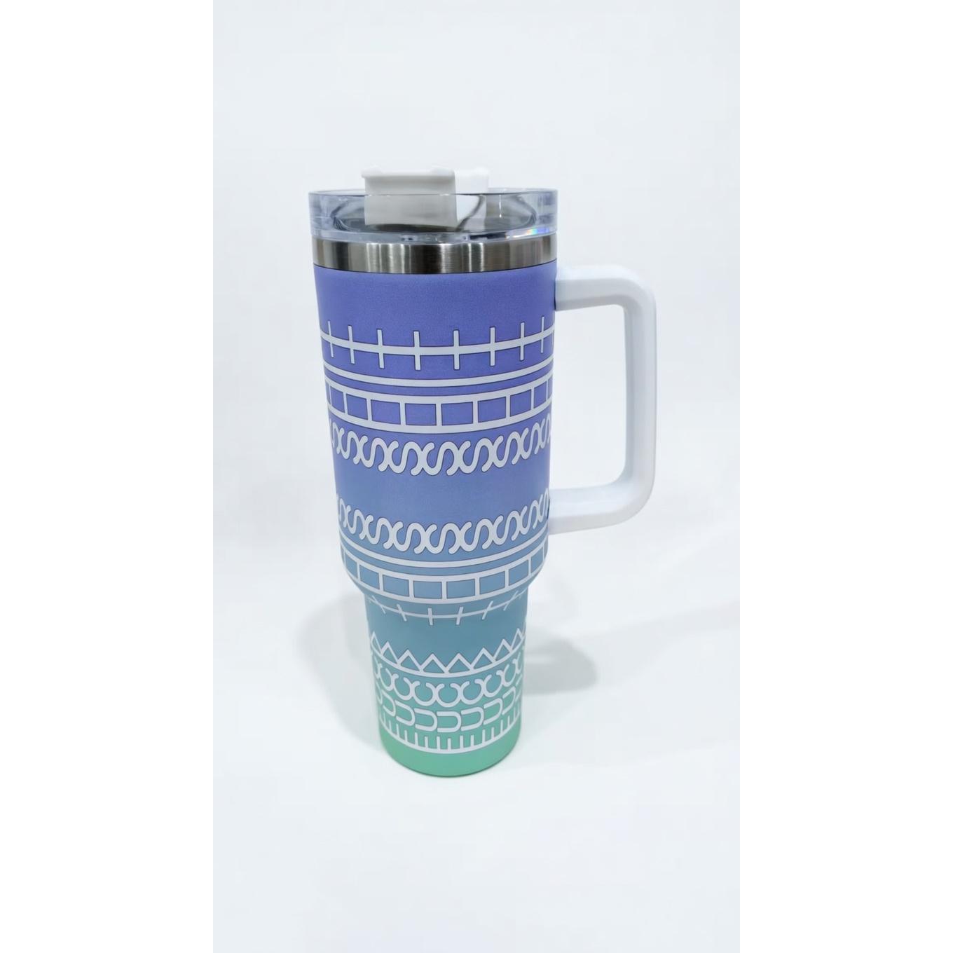 40oz Tumbler with Handle and Straw, Hidden Sassy Message Water Bottle, Funny Sarcastic Quote Travel Mug, Vacuum Insulated Stainless Steel Cup, Cupholder Friendly Reusable Flask, Secret Snarky Gift