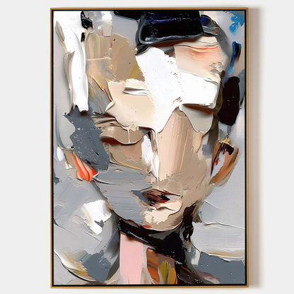 3D Impasto Textured Abstract Figure Wall Art JK0037 - Viral Wall Art