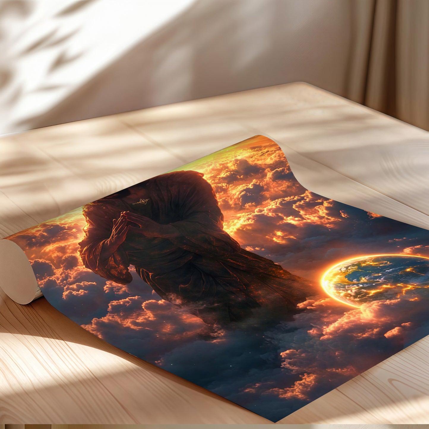 Jesus Christ Spiritual Canvas Wall Art Collection - Resurrection, Prodigal Son & Walking with Child - Christian Home Decor