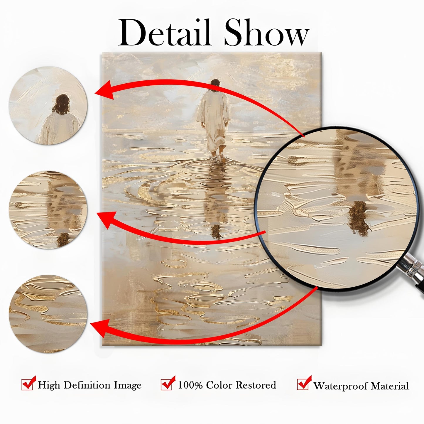 Jesus Walking on Water Poster