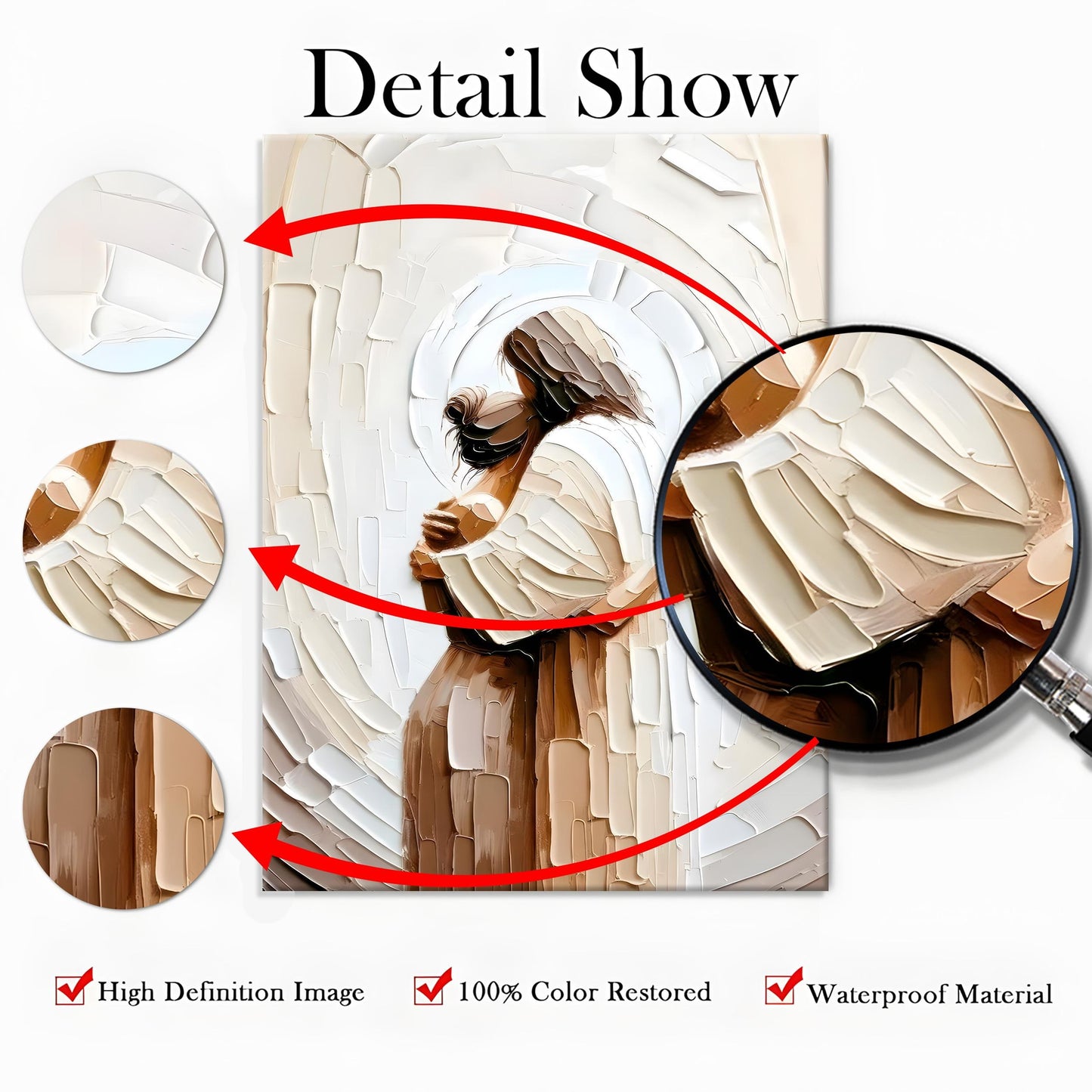 Jesus Embracing Woman Wall Art