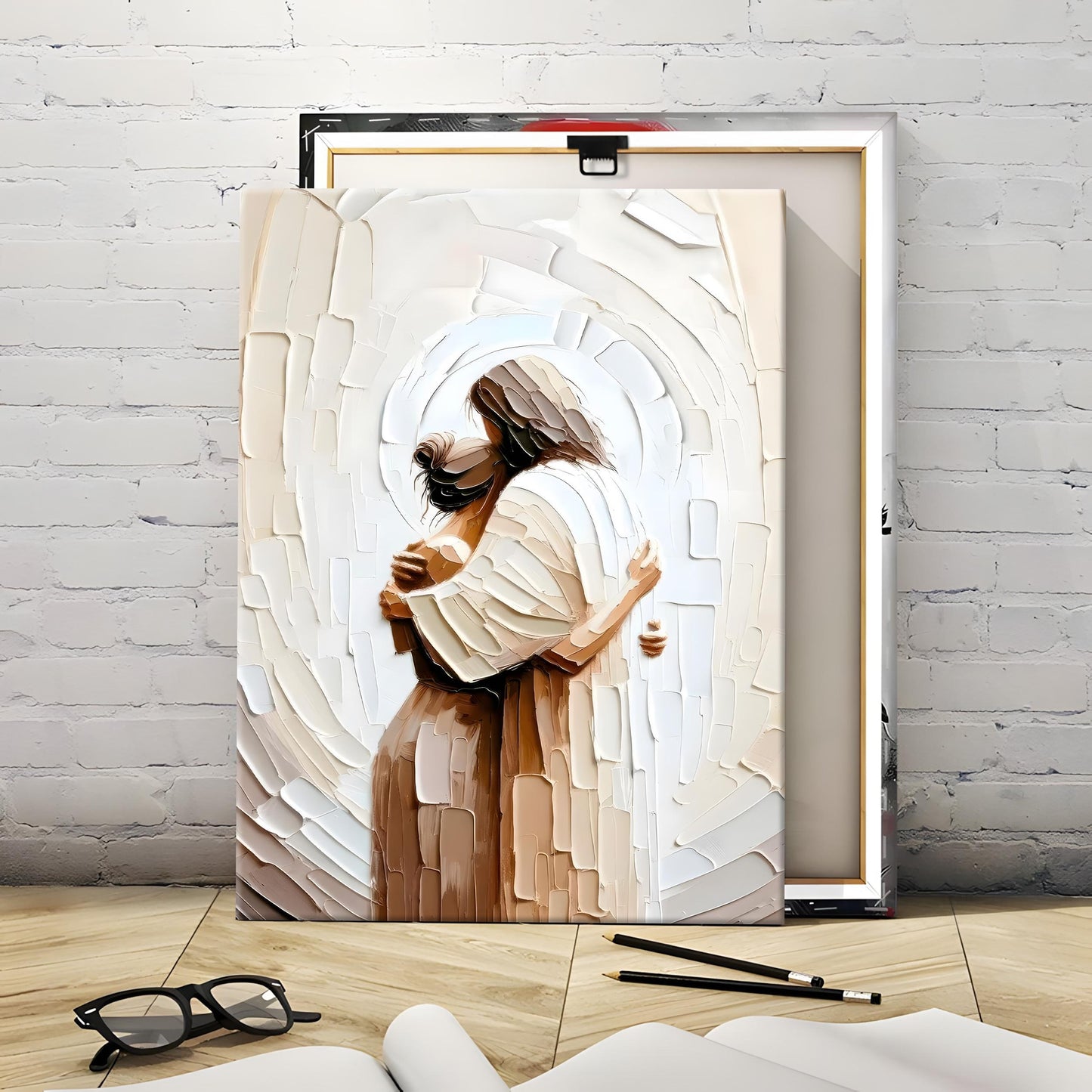 Jesus Embracing Woman Wall Art