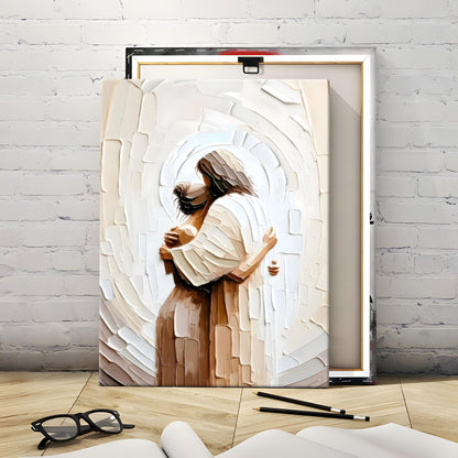 Jesus Embracing Woman Wall Art