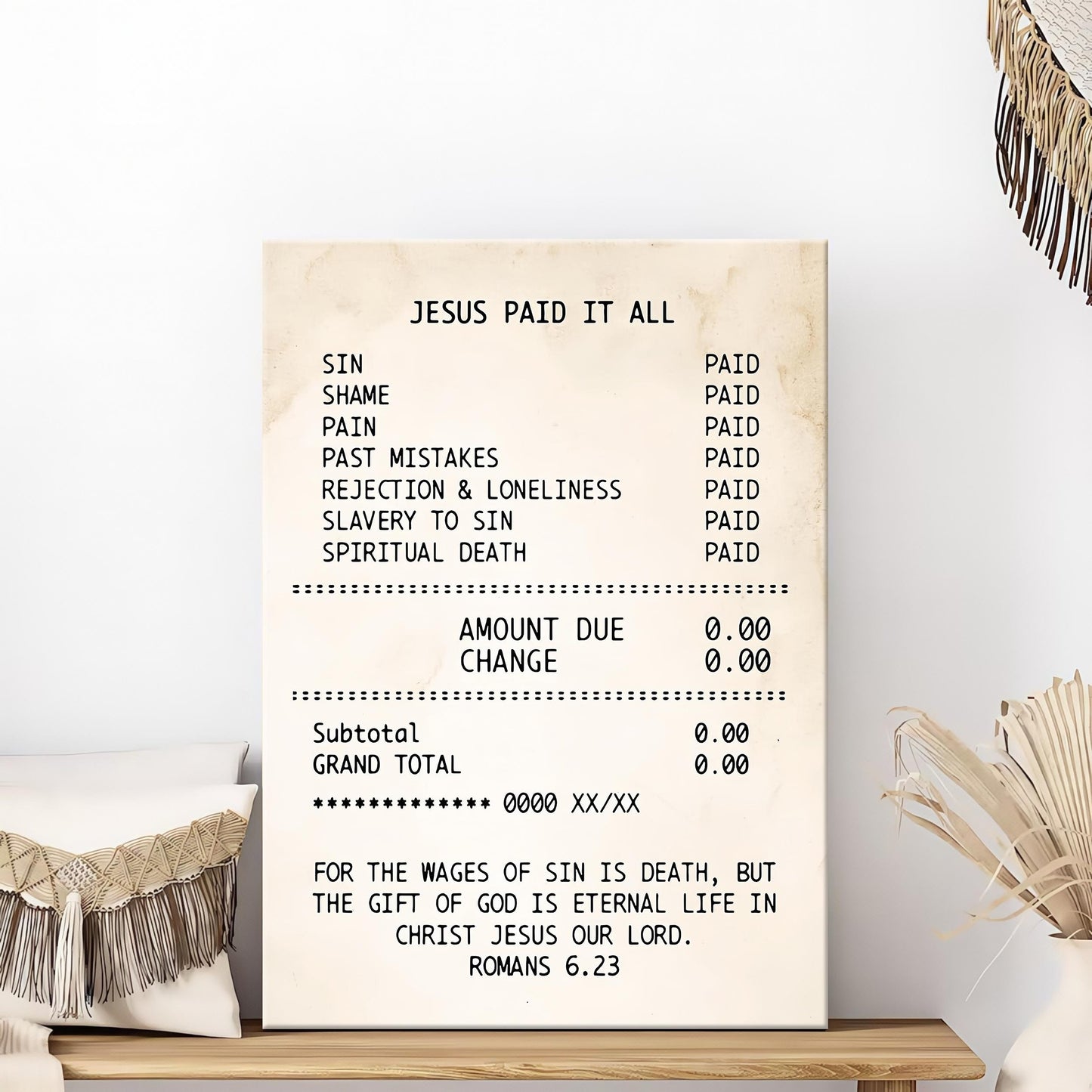 Jesus Paid All Christian Poster