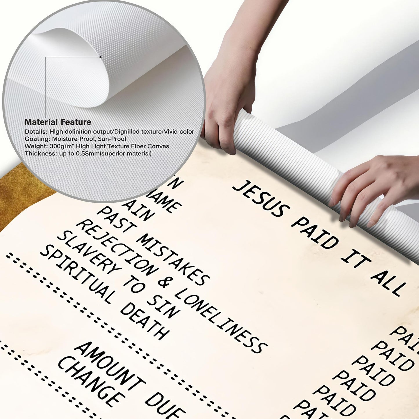 Jesus Paid All Christian Poster